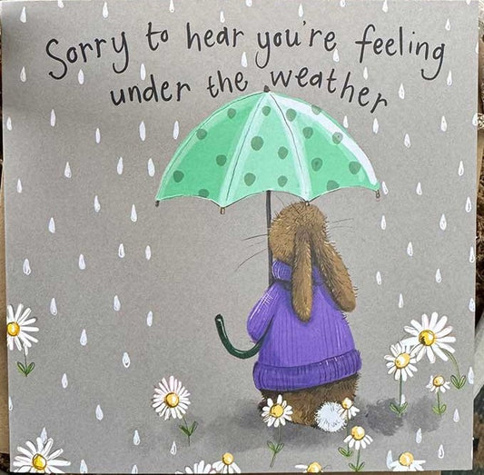 Alex Clark Umbrella Get Well Card AC926