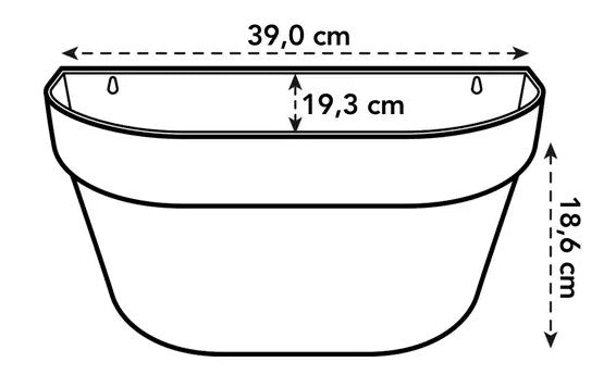 Elho Loft Urban Wall Basket 40cm Anthracite
