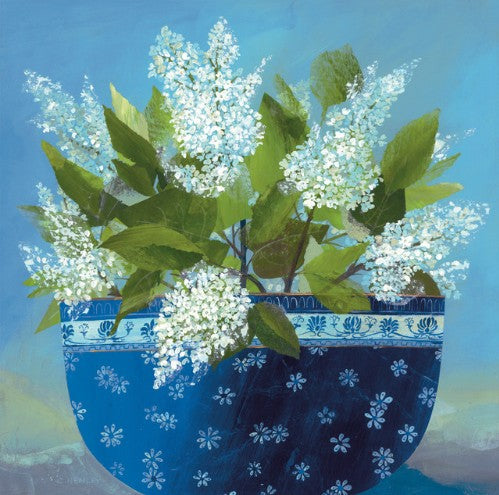 White Lilac and Shelly Eco-Card