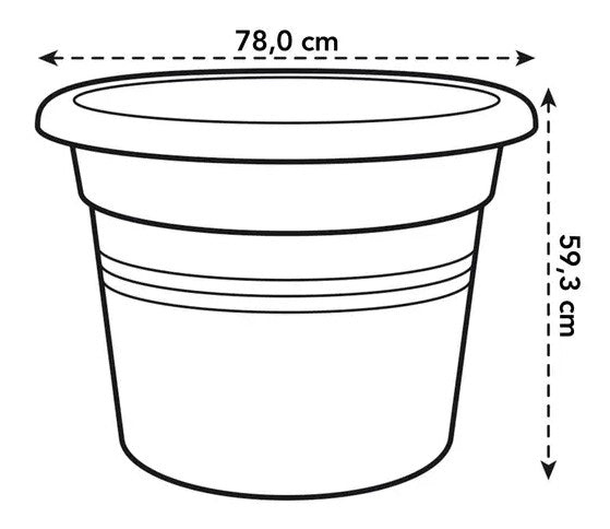 Elho Green Basics Cylinder 80cm Mild Terracotta