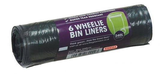 6 240l Wheelie bin Liners