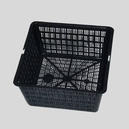 Pond basket 19cm square 2ltr mesh planting basket for aquatic plants, plastic rim, sold at Pengelly Garden Centre
