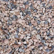 Deco-Pak English Rose 20mm decorative bark chippings in pale rose hues pile at Pengelly Garden Centre Cornwall