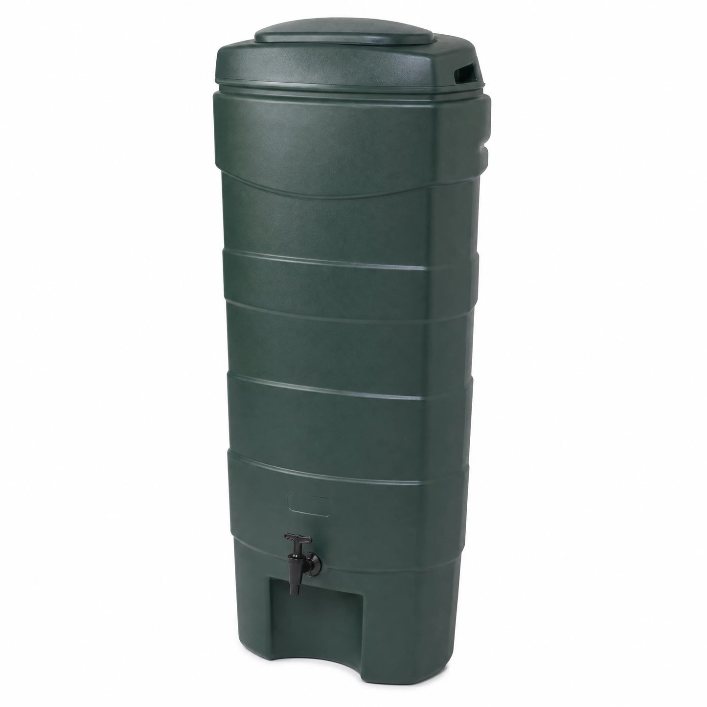100 litre space-saving water butt kit with tap and connector for rainwater harvesting