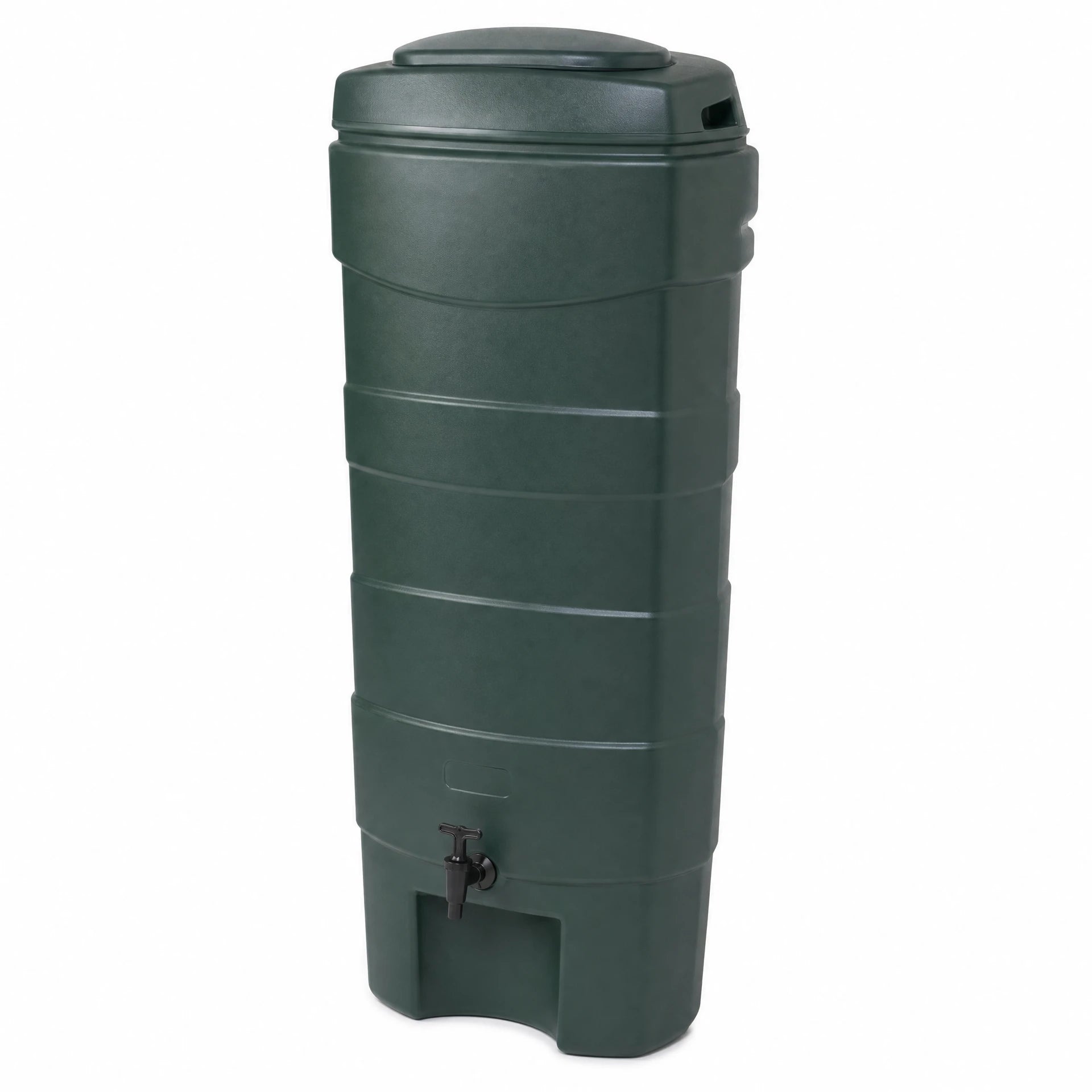 100 litre space-saving water butt kit with tap and connector for rainwater harvesting