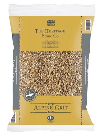 Bag of Alpine Grit coarse drainage aggregate for rock gardens, alpines, bulbs and succulents