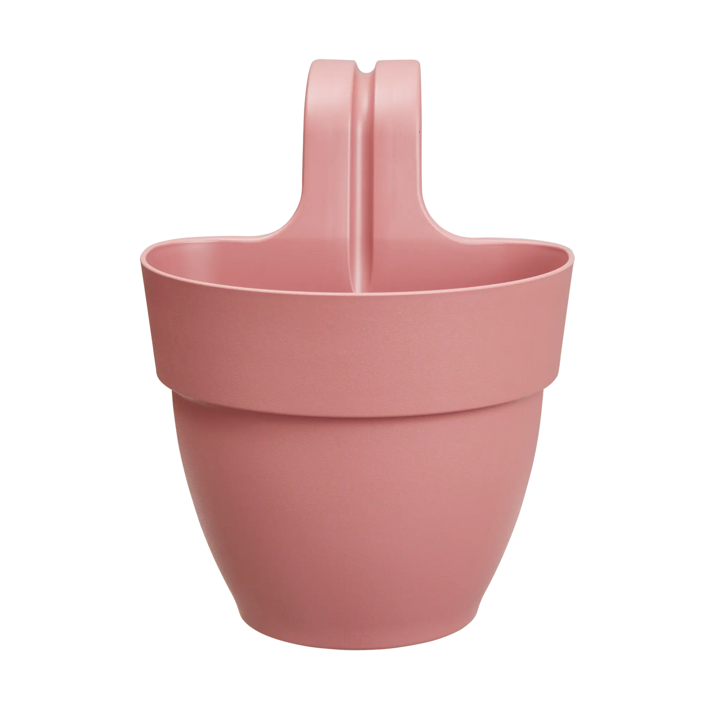 S-shaped rose-coloured metal hanging basket hook Easy Hanger S, small garden bracket for patios and balconies