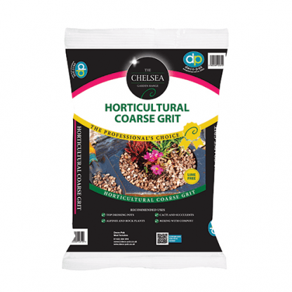 Bag of Horti Coarse Grit horticultural grit for drainage, soil aeration, bulbs, bonsai, cacti and succulent potting mixes
