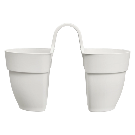 Vibia Campana Flower Twin silky white twin pendant light with two bell-shaped shades