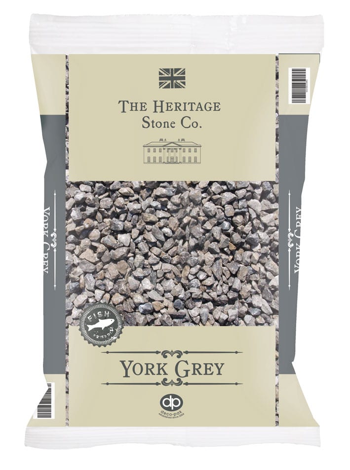 York Grey Yorkstone paving slabs showing grey natural stone texture for patio and pathway use