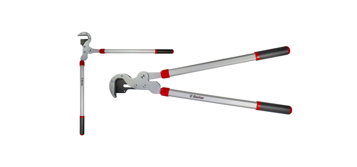 Anvil lopper garden pruning tool with steel anvil head and long handles for cutting thick branches