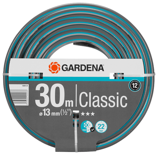 Classic 30 product badge logo with dark grey text on white background