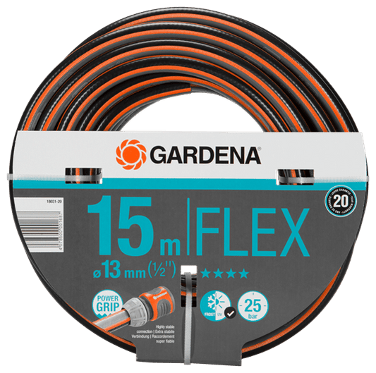 decorative flex banner with stylised green leaves, number 15 and Pengelly Garden Centre branding