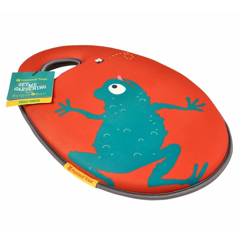 green garden frog ornament on a lily pad, pond decoration for outdoor gardens