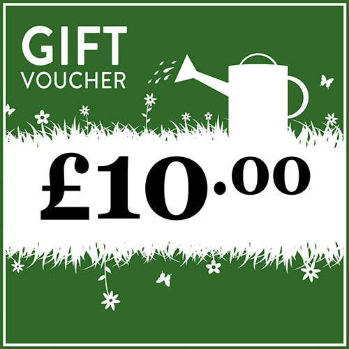 Pengelly Garden Centre £10 gift voucher featuring a floral garden illustration and branded text