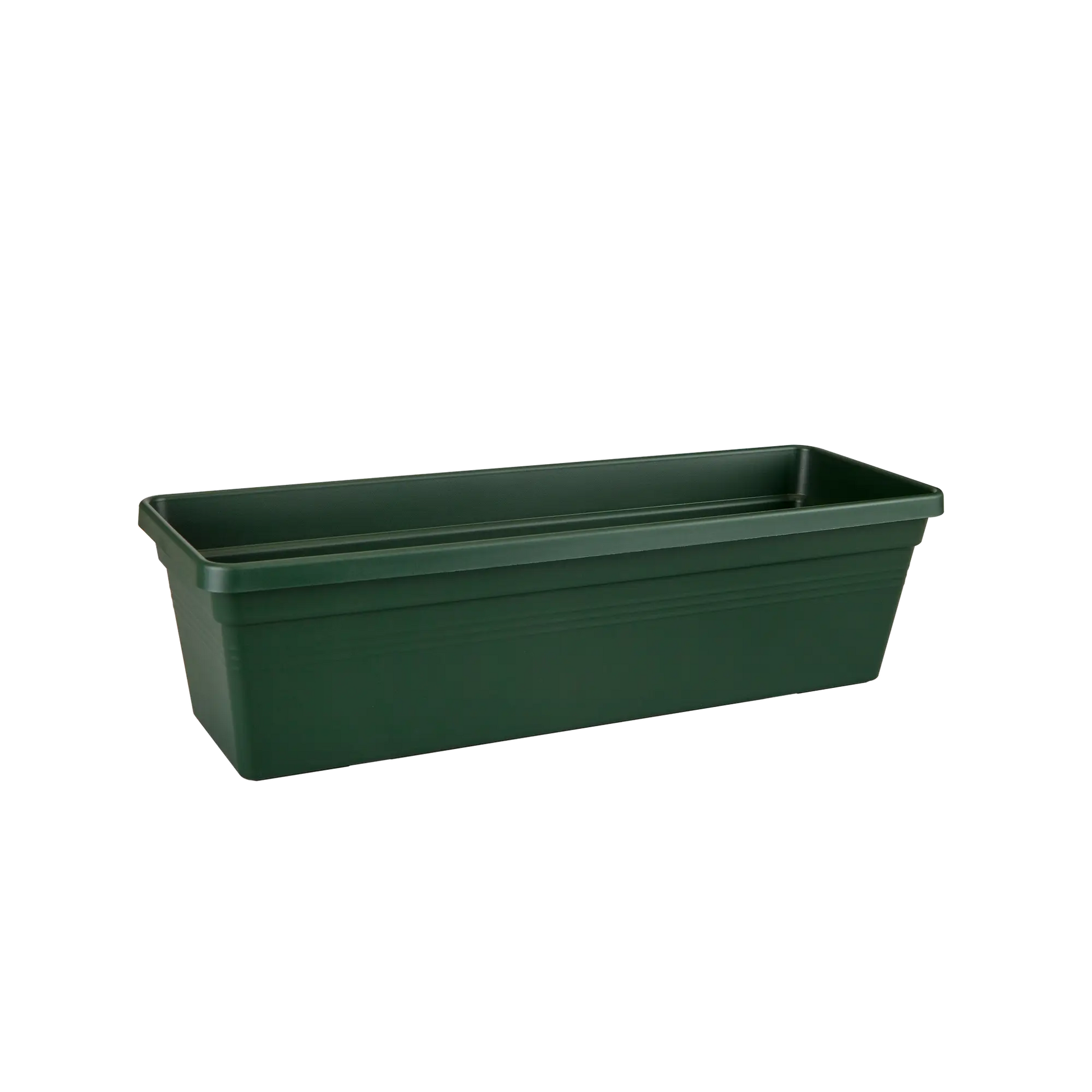 Green Basics Leaf green rectangular garden trough planter - durable outdoor plant container for patio and borders