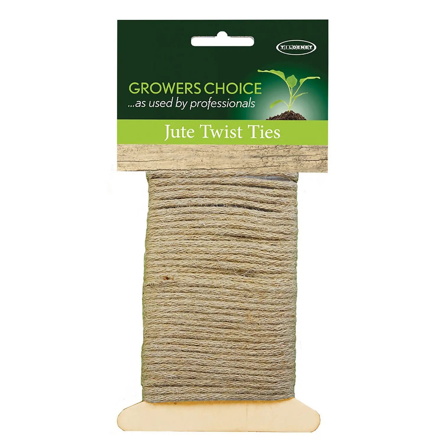 Natural jute twine roll for gardening, brown biodegradable garden string for plant tying
