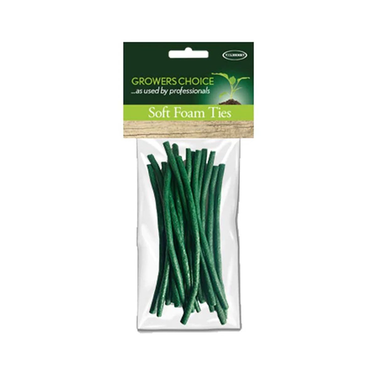 Soft foam plant ties size 1, flexible black garden stem ties for securing and protecting young plants